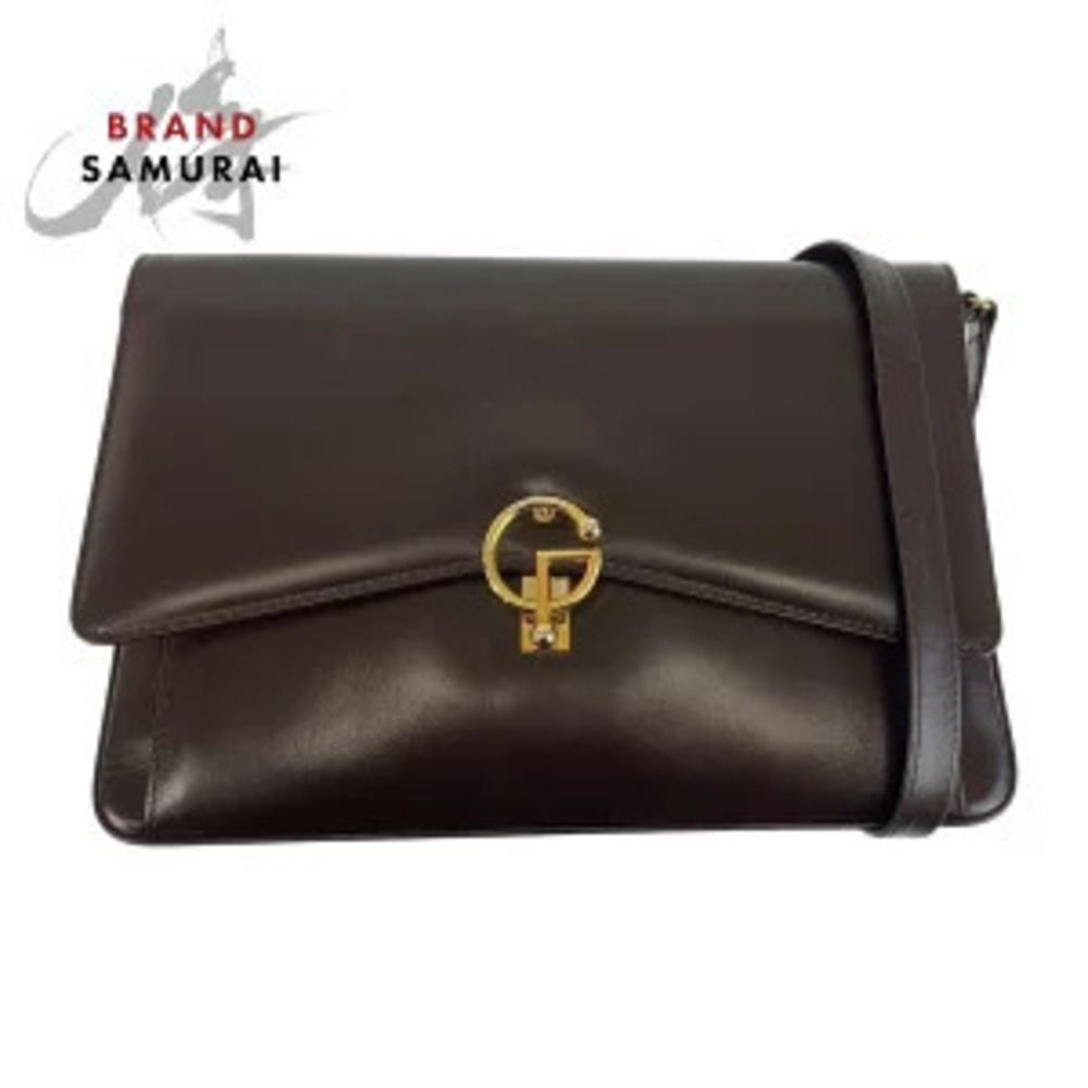 Gucci brown leather shoulder bag messenger